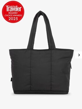 Luka Expandable Laptop Tote in Matte Black
